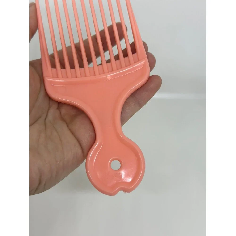 VTG Pink Plastic Hair Pick‎ Comb Afro Fluff Volume Tool All Hair Types Styling